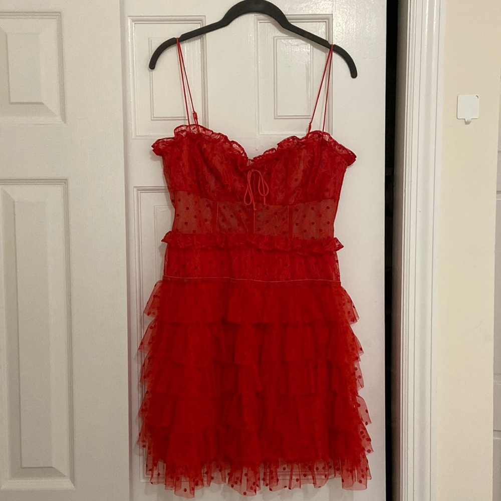 For Love and Lemons Jules Mini Dress use once in great condition